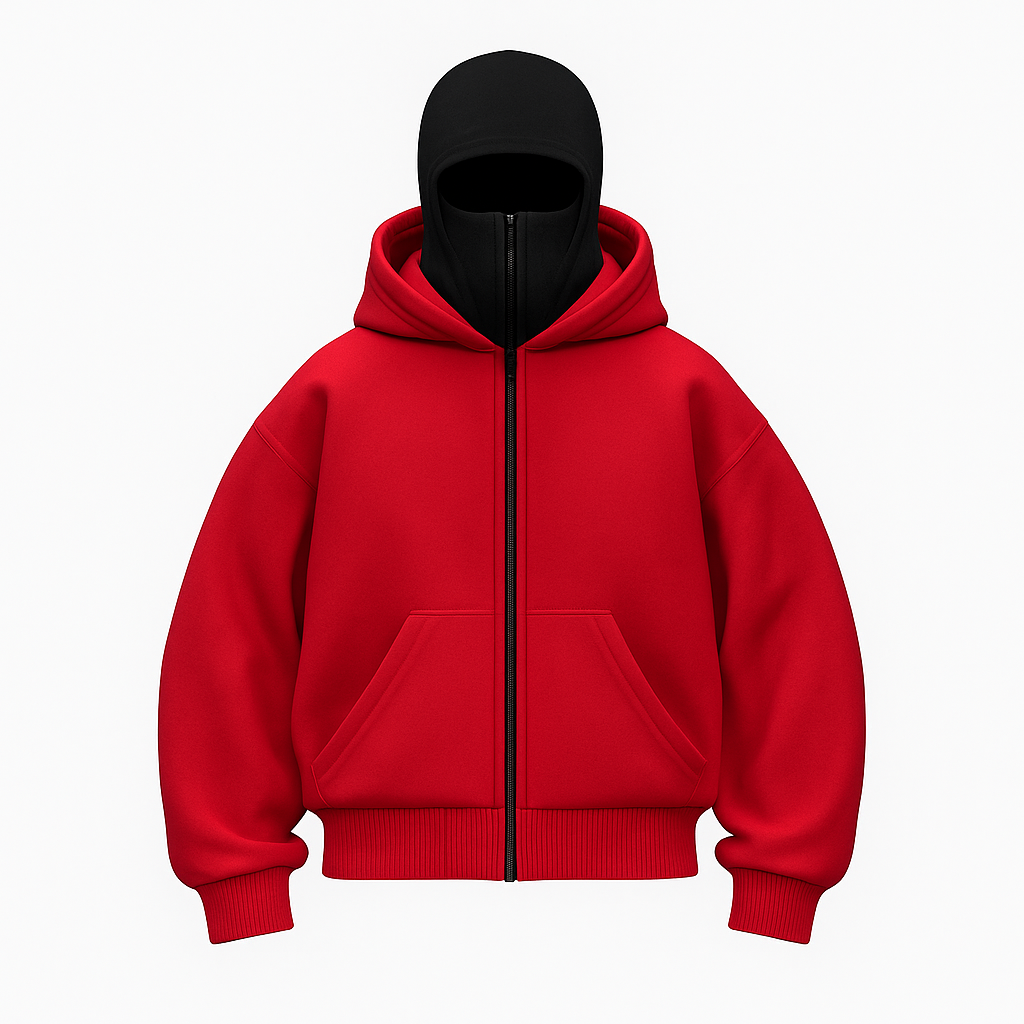 sudadera con doble capucha