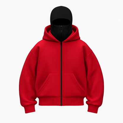 sudadera con doble capucha