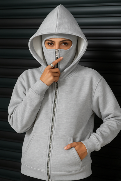 sudadera con doble capucha