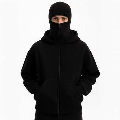 sudadera con doble capucha