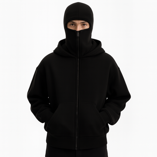 sudadera con doble capucha